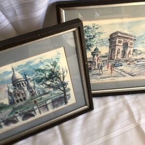 Vtg Arno Paris Lithographs Framed